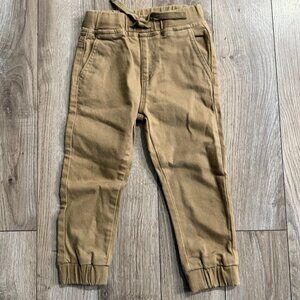Khaki jean joggers
